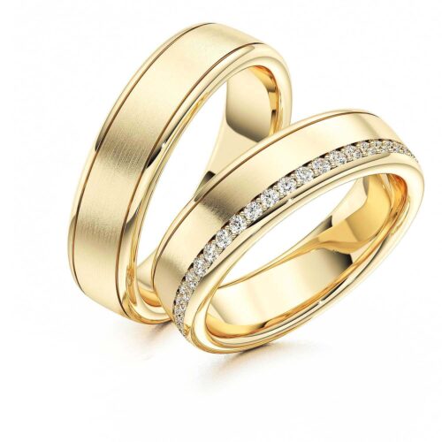 verighete aur galben cu diamante