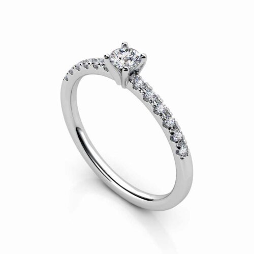 Inel de Logodnă cu Diamant Rotund 0.17ct