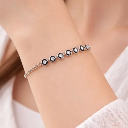 Bratara Dama din Aur galben cu 7 Diamante