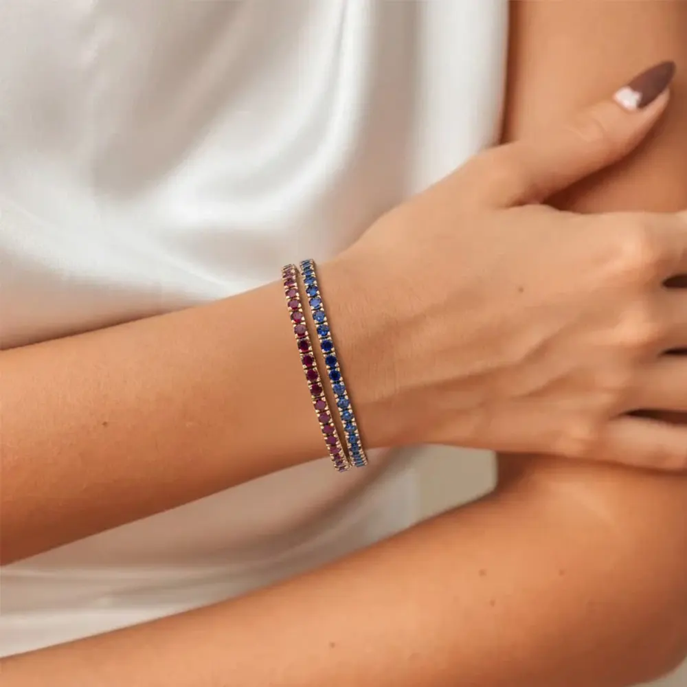 Bratara Tennis cu Rubine