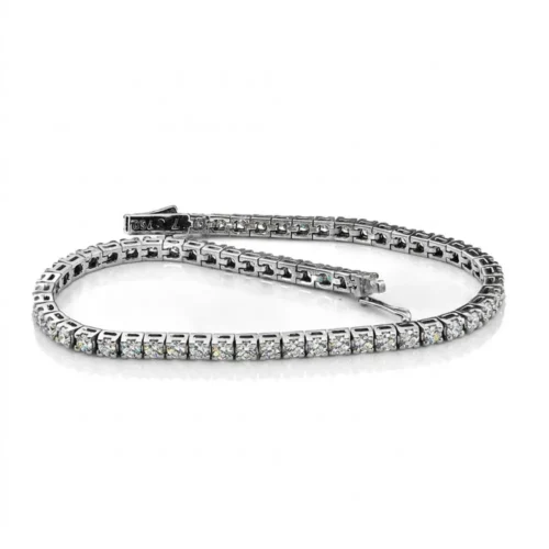 Bratara aur alb Tennis cu Diamante de 1.90ct BR013