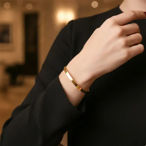 Brățara fixă din aur galben 14k BRS001