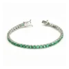 Bratara tennis din aur alb cu Smaralde
