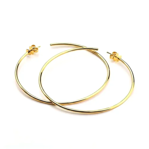 Cercei Mari Rotunzi Aur galben 14k CT004