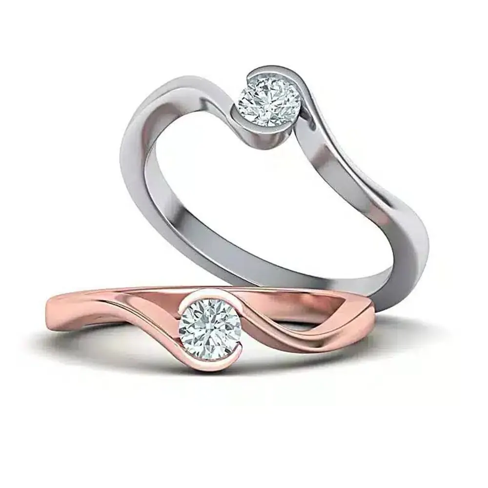 Inel logodna cu Diamant 0.25ct IL095 - imagine 7