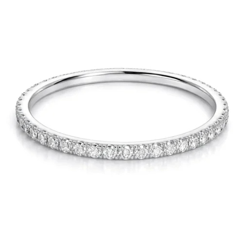Inel AUR ALB Eternity Verigheta cu Diamante de 0.44ct -IL136