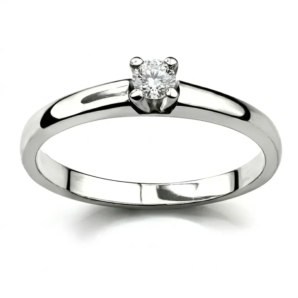 Inel Aur Solitaire cu Diamant 0.10ct. IL042