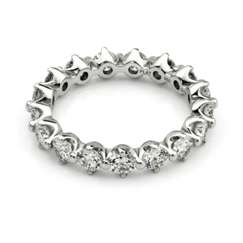 Inel Eternity din Aur Alb si Diamante 1.7ct. IL066