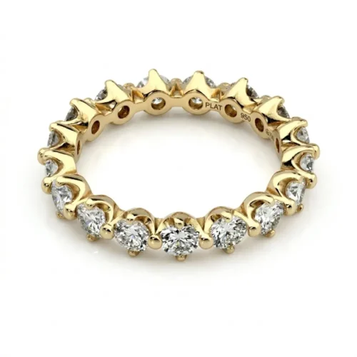 Inel Eternity din Aur galben si Diamante 1,7ct.