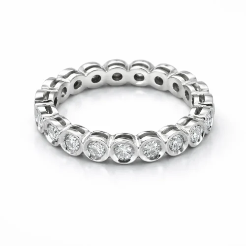 Inel Eternty Aur Alb cu Diamante Incolore IL070