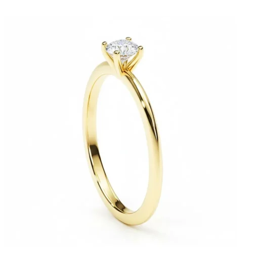 Inel Logodna Aur Solitaire Diamant