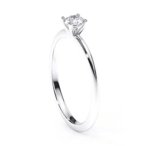 Inel Logodna Aur alb Solitaire Diamant Rotund IL085 (1)