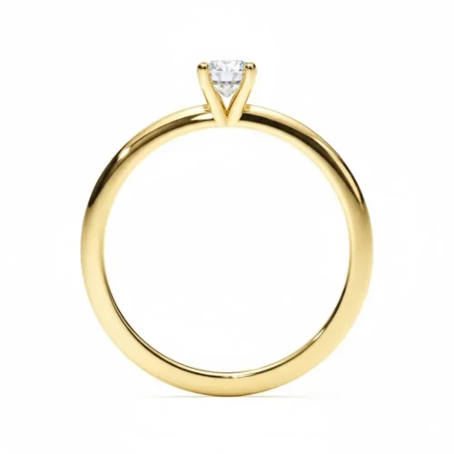 Inel Logodna Aur galben Solitaire Diamant Rotund IL085