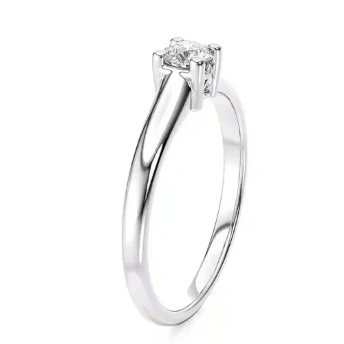 Inel Splendor din Aur ALB cu Diamant
