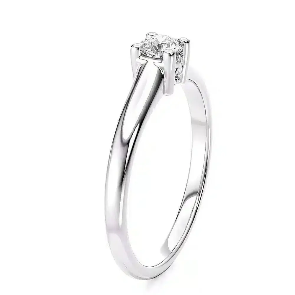 Inel Splendor din Aur ALB cu Diamant