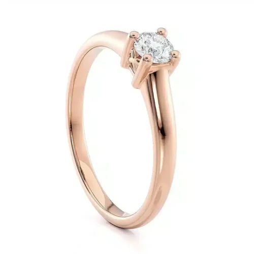 Inel Splendor din Aur ROZ 2 cu Diamant IL176