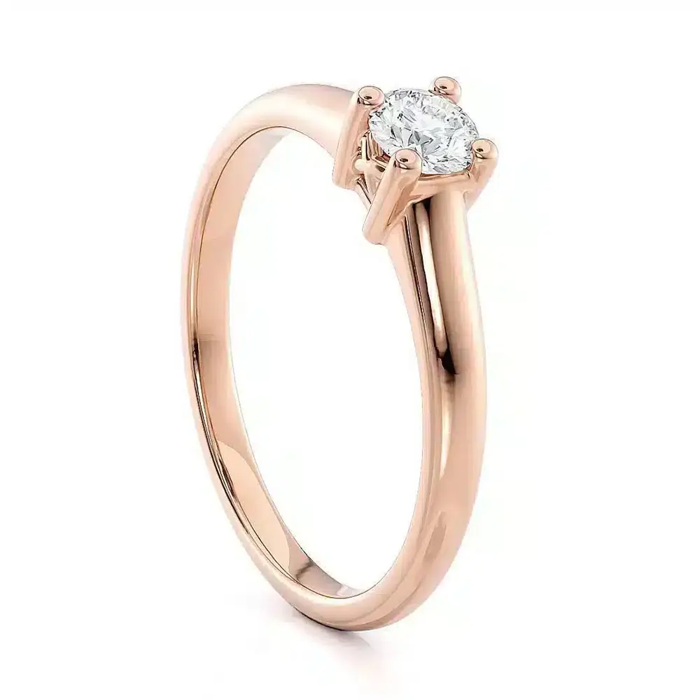 Inel Splendor din Aur ROZ 2 cu Diamant IL176