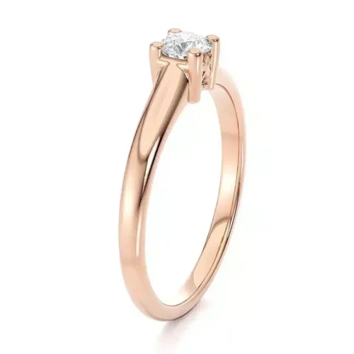 Inel Splendor din Aur ROZ cu Diamant IL176