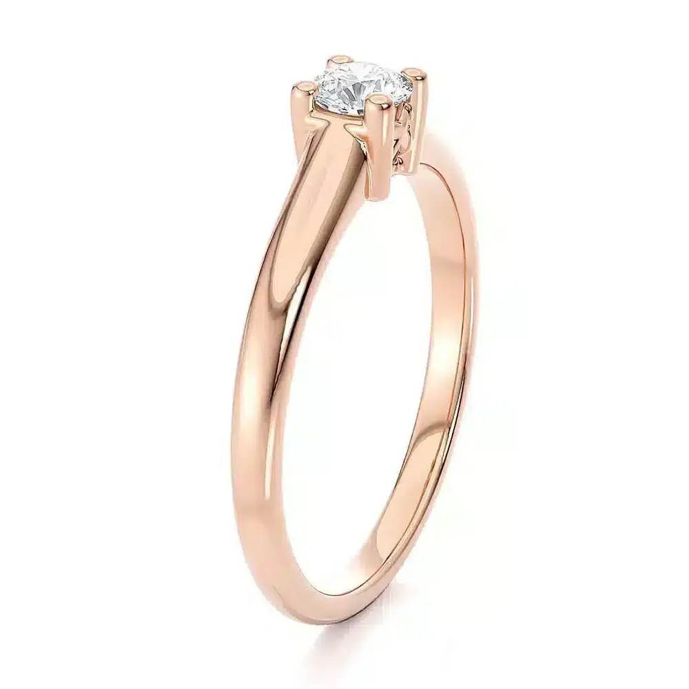 Inel Splendor din Aur ROZ cu Diamant IL176