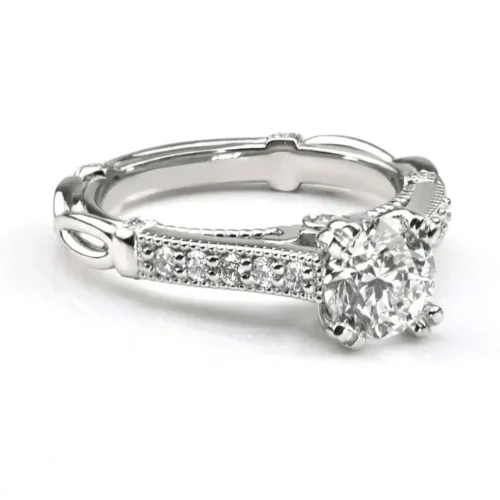 Inel aur alb cu diamant mare 0,80ct.IL170