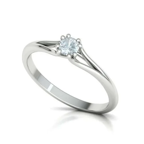 Inel aur alb de Logodna cu Diamant 0,25ct. IL187