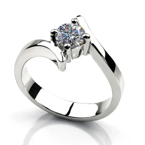 Inel aur alb logodna diamant 0.50 ct. IL054