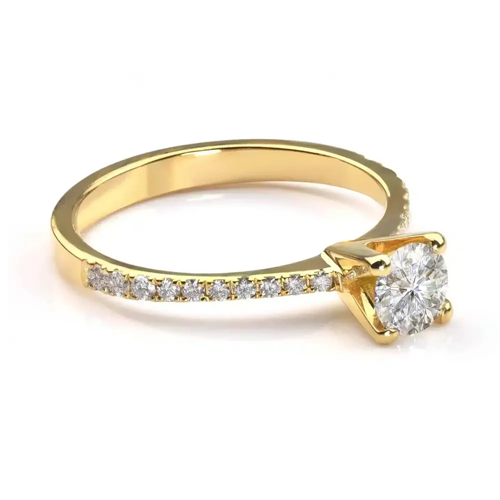 Inel aur galben cu diamant natural de 0.40ct IL157