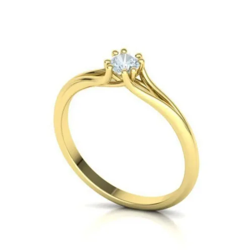 Inel aur galben de Logodna cu Diamant 0,25ct. IL187