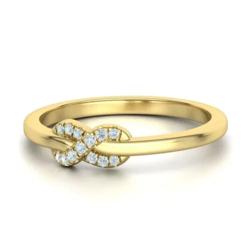 Inel aur galben de logodna Infinit din Aur cu Diamant IL152