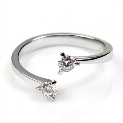 Inel logodna 2 diamante rotunde