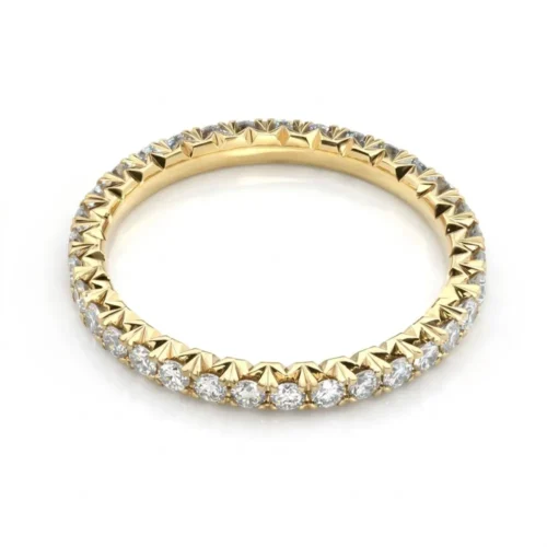 Inel de Logodna Fishtail din Aur GALBEN cu Diamante IL171