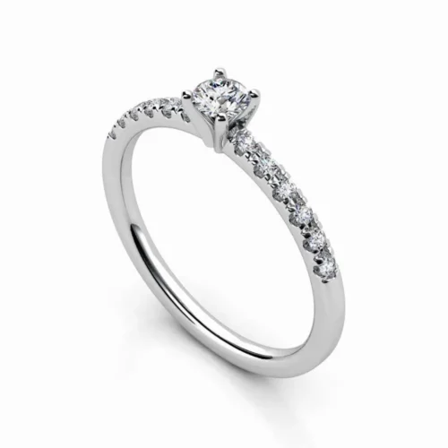 Inel de Logodnă IL196 cu Diamant Rotund 0.15ct