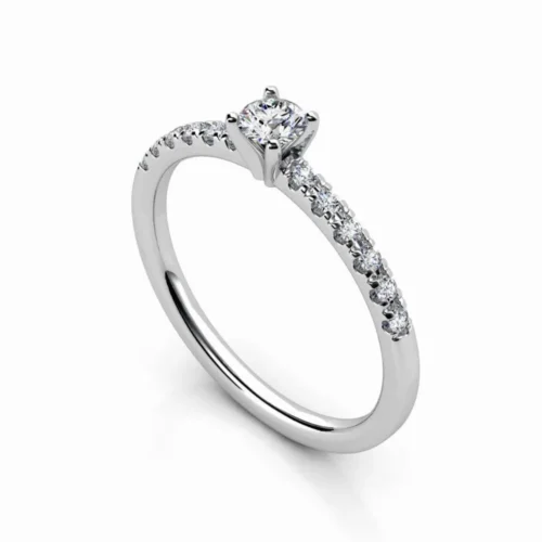 Inel de Logodnă IL196 cu Diamant Rotund 0.17ct