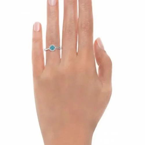 Inel de Logodna cu Topaz si Diamante IL206