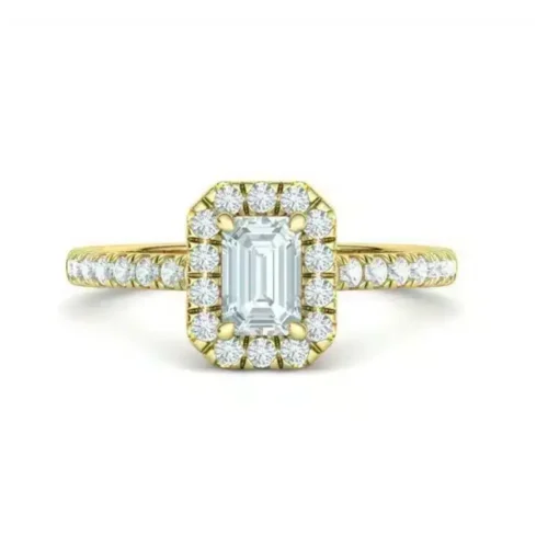 Inel de Logodna din Aur GALBEN cu Diamant Emerald IL175