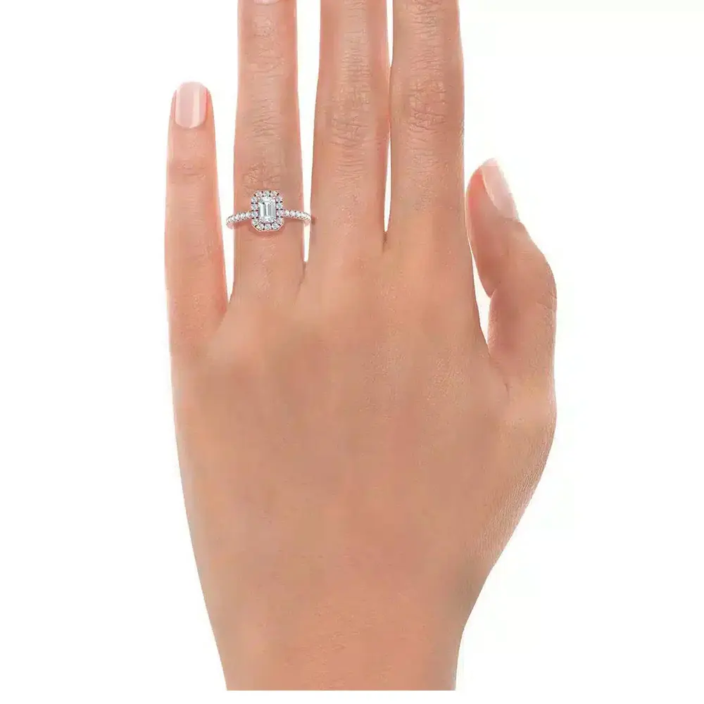 Inel de Logodna din Aur cu Diamant Emerald IL175 MANA