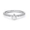 Inel de logodna cu diamante 0.43ct montat în aur alb IL167