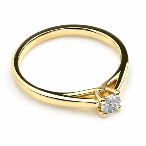Inel din aur GALBEN cu diamant 0.25ct. IL177