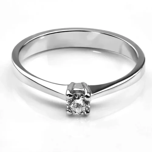 Inel din aur cu diamant de 0.20ct culcat