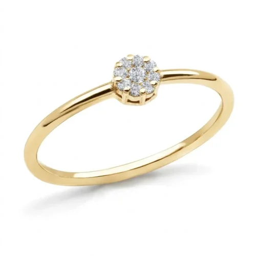 Inel din aur galben cu briliante IL151