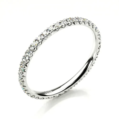 Inel eternity fishtail cu diamante IL081