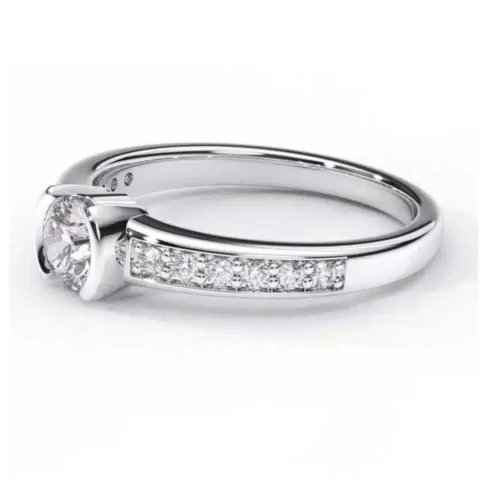 Inel logodna Aur ALB cu Diamant Certificat GIA IL172
