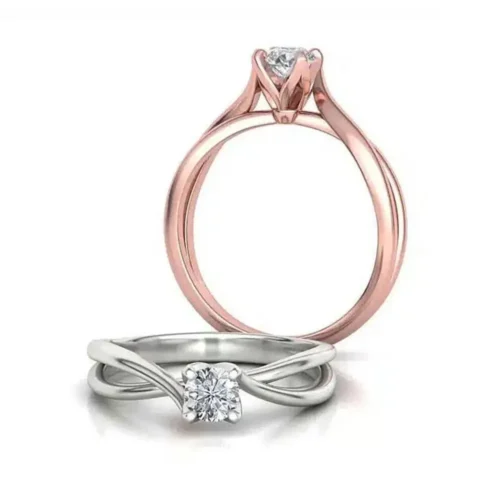 Inel solitaire aur cu diamant 0.25ct.IL139-2