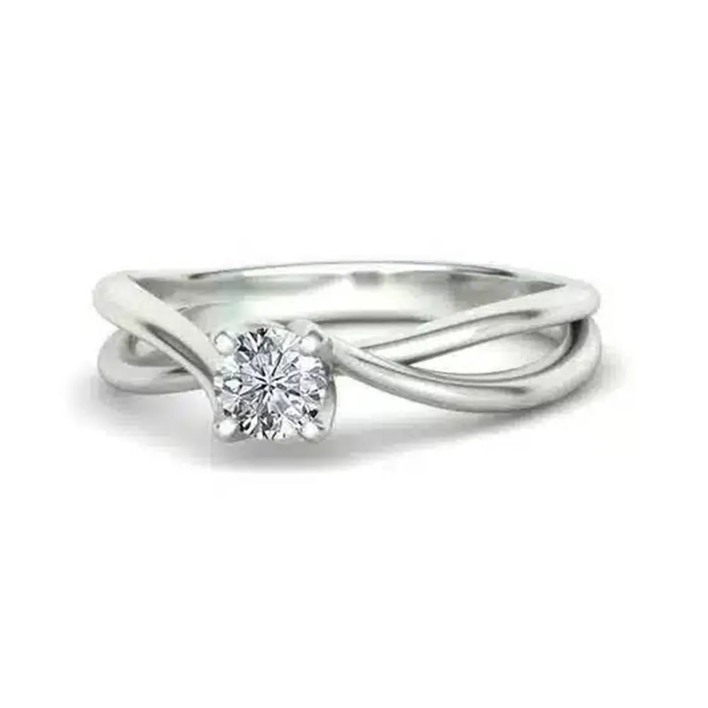 Inel solitaire aur cu diamant 0.25ct.IL139 - imagine 3