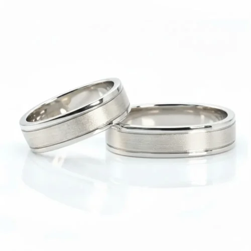 Verighete din Aur Patrate AUR ALB