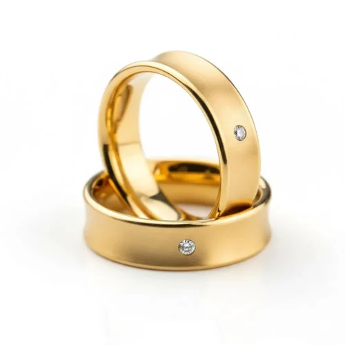 Verighete din aur alb concave VR050