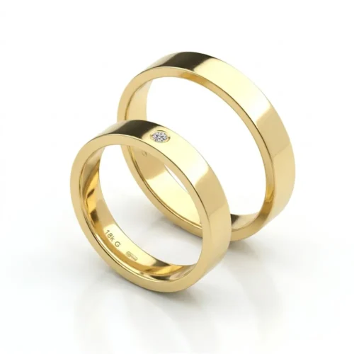 Verighete din aur clasice drepte VR033