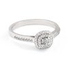 Inel de Logodna Anturaj din Aur Alb cu Diamante