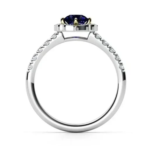 Inel Anturaj din Aur ALB 14K cu Safir IL162