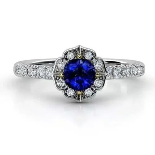 Inel Anturaj din Aur cu Safir IL162